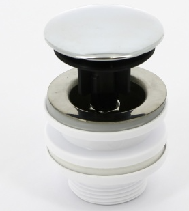 Выпуск McAlpine 60 мм нерж. решетка и пробка-кнопка выход 1 1/4"Н пластик хром уп. пакет