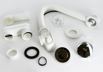 Слив-перелив Alcaplast полуавтомат для ванны 40/50 x 570 мм металл хром