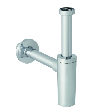 Сифон бутылочный Geberit для умывальника, горизонт. выпуск, d 32 мм, G 1 1/4", хром