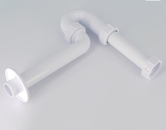 Сифон McAlpine трубный 1 1/4"х32 мм без выпуска с отв. трубой D32 мм и отражателем выход компрессионный D=32 мм