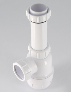 Сифон McAlpine бутылочный 1 1/2"х40 мм без выпуска выход компрессионный D=40 мм