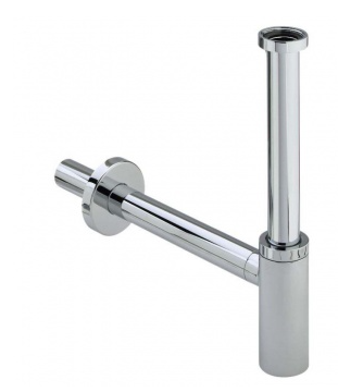 Сифон бутылочный Viega 1"1/4х32 Eleganta1, горизонт. отвод, хромир. латунь