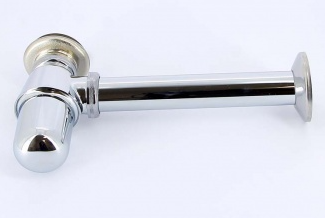 Сифон бутылочный с горизонтальным отводом и пробкой хромированный VIEGA 366681