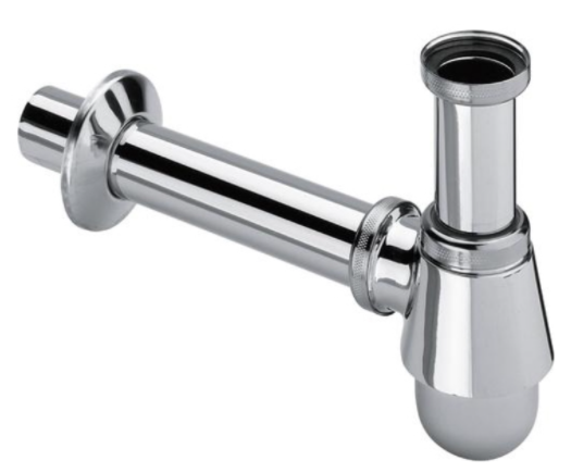 Сифон бутылочный для биде латунь Viega 1"1/4 x 32 для смесителя с донным клапаном хром