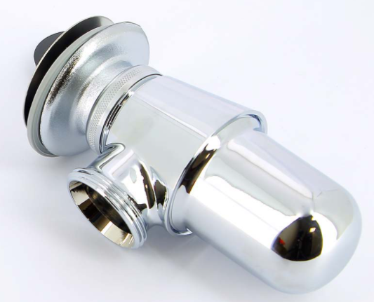 Сифон бутылочный без отвода с пробкой и розеткой хромированный VIEGA