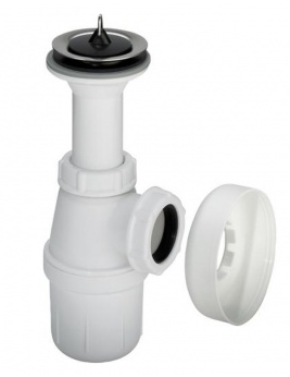 Сифон бутылочный Viega 1"1/4x32 без отвода, с выпуском и розеткой пластик