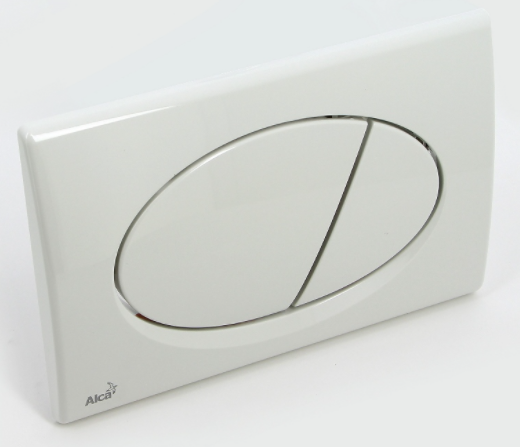 Кнопка смыва Alcaplast M70 белый пластик