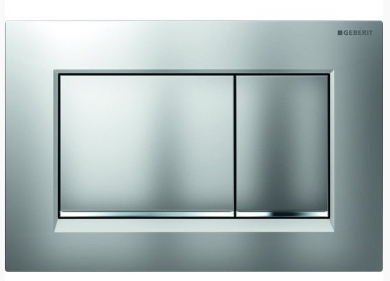 Кнопка смыва Geberit Sigma30 матовый хром, глянцевые полоски