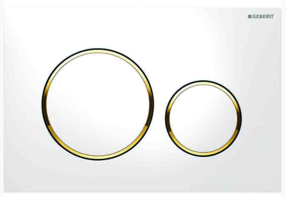 Кнопка смыва Geberit Sigma20 позолота белый