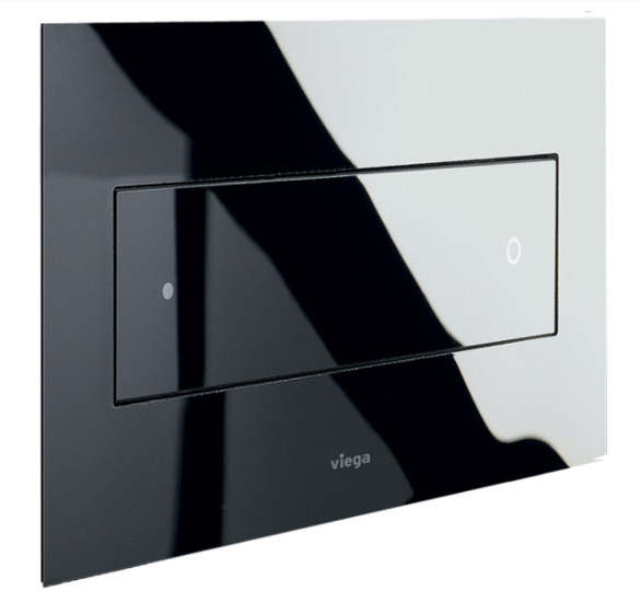 Кнопка смыва Visign for Style12 стекло черное Viega для Visign2