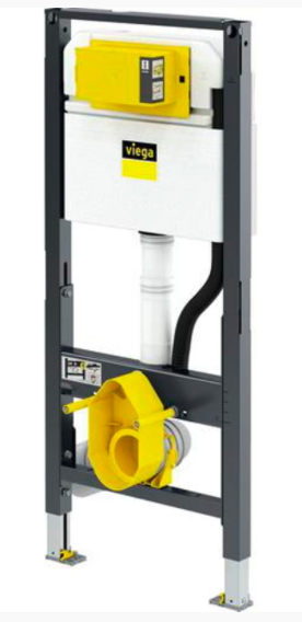 Модуль Prevista Dry для подвесного унитаза 112 см Viega с подключением унитаза-биде, с регулировкой унитаза по высоте