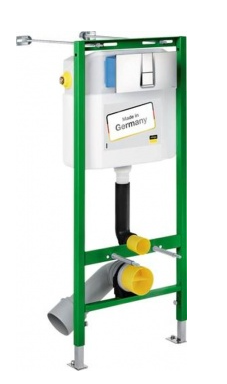 Инсталляция Eco Plus для навесного унитаза с настенным крепежом VIEGA с кнопкой смыва Visign for Style14 1130мм