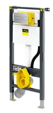 Модуль Prevista Dry для подвесного унитаза 112 см Viega с подкл. унитаза-биде: 771980 + 776619 + 773052 хром