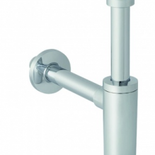 Сифон бутылочный Geberit для умывальника, горизонт. выпуск, d 32 мм, G 1 1/4", хром