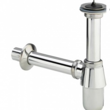 Сифон бутылочный Viega 1"1/4х32х150 с пробкой, хром