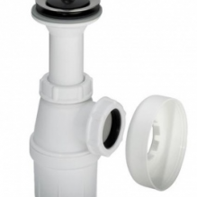 Сифон бутылочный Viega 1"1/4x32 без отвода, с выпуском и розеткой пластик
