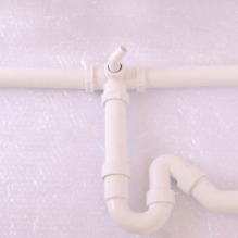 Сифон трубный для двойных моек 40мм с универсальным отводом и дополнительным штуцером для шланга VIEGA