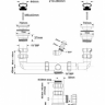Сифон McAlpine бутылочный 1 1/2"х40 мм для 2-х раковин с вып. 70 мм пробками и адапт. вых. компресс. D=40 мм